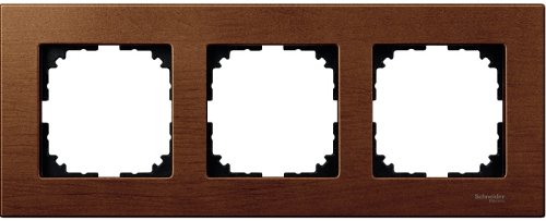 Рамка универсальная Schneider Electric Merten M-Elegance 3-м. дерево вишня картинка